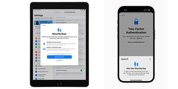 Security Keys - tính năng khóa bảo mật an toàn được Apple khuyên dùng